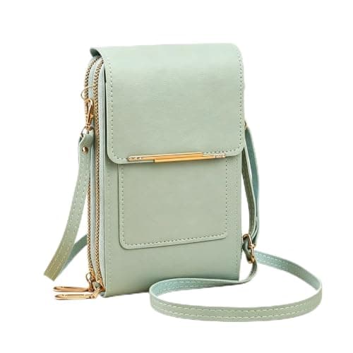 Touch Screen Crossbody Phone Bag for Women Cell Phone Messenger Bag,Green