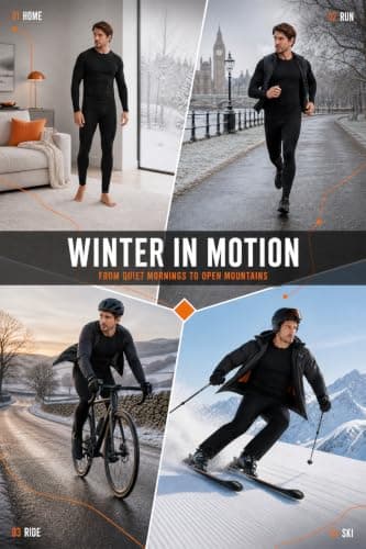 Stathmon Men's Thermal Underwear Set Mens Thermals Top Bottoms — view 5