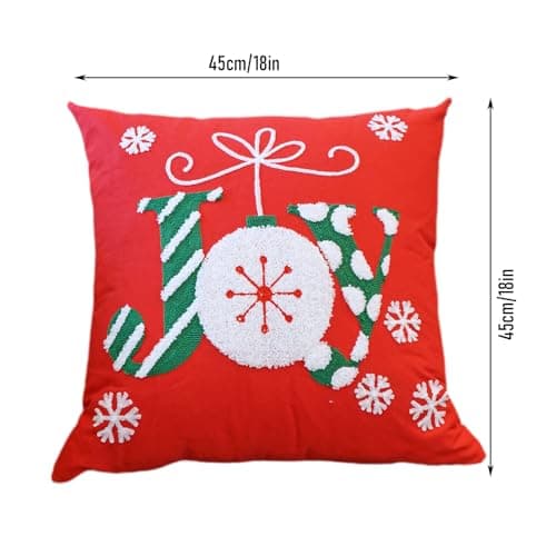Tktouci Winter Pillow Covers 18 X 18 In Deer Snowflake Home Supplies — view 5