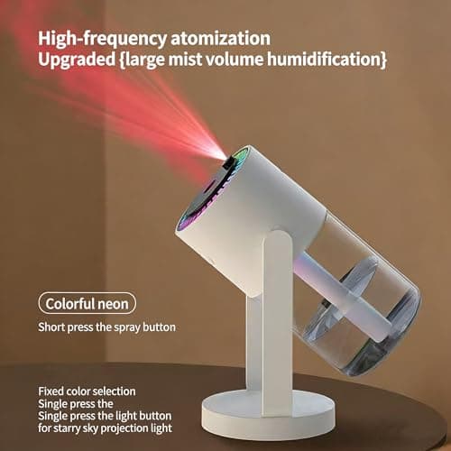 USB Cool Mist Humidifier 550ml with 7-Color Night Light — view 5