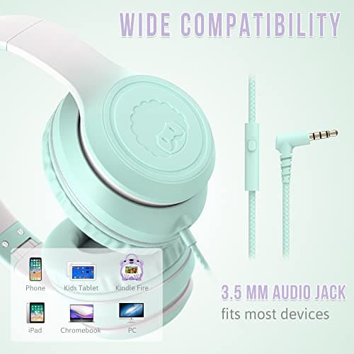 Rockpapa L22 Foldable Wired Headphones for Kids Girls Boys with Microphone — view 5