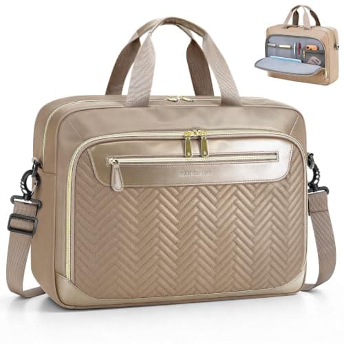RAINSMORE 17.3 Inch Laptop Bag for Women Water Resistant Briefcase
