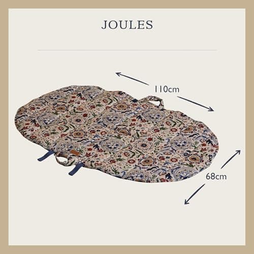 Rosewood x Joules Festival Floral Travel Mat for Dogs – Foldable Portable Pet Mat, Easy-Carry, Washable, Stylish Joules Print Dog Travel Bed for Car, Home and Holidays — view 3