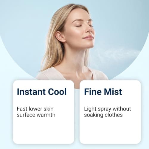 Cooling Spray for Hot Weather, Instant Cooling Spray & Mist Spray, 100ml Portable, Travel Size Body Mist, Long Lasting Heat Relief Spray for Summer Outdoor Sports (2pcs) — view 5