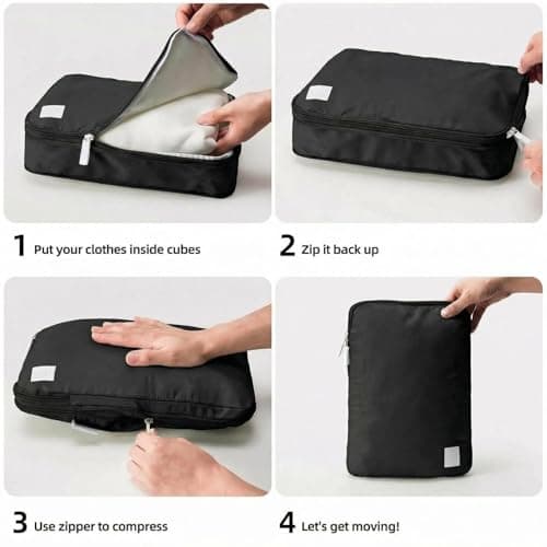 DAYGOS 8 Set Compression Packing Cubes for Backpack Suitcases — view 6