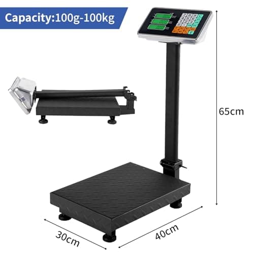 Karlhome Commercial Digital Electronic Computing Platform Scale, Black — view 2