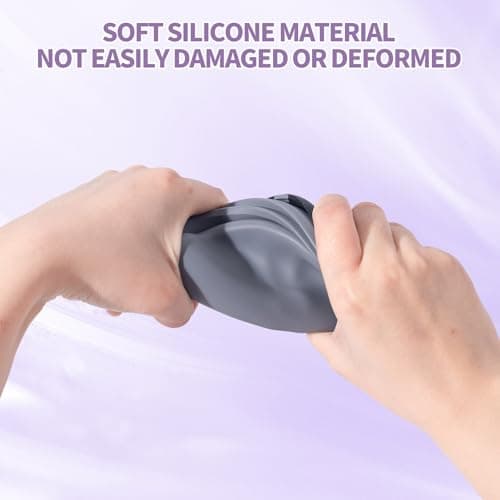 SLSON Silicone Collapsible Dog Bowl, 2 Pack Portable Dog Travel Bowl, Cute Cat Pattern Pet Feeding Bowl 750ml Large Foldable Food & Water Bowl with Carabiner (Purple+Grey) — view 5
