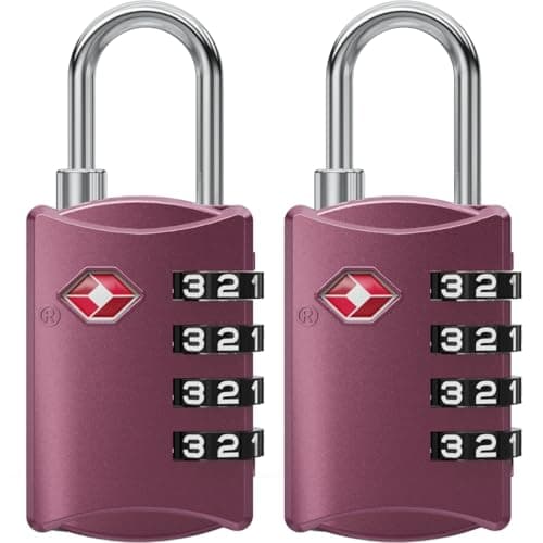 NovLock Suitcase Padlocks, TSA Approved Luggage Locks, Travel Padlocks