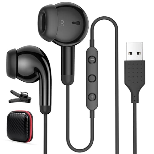 AIAUXA USB Headset for Laptop PC, Headphones with Microphone for Computer