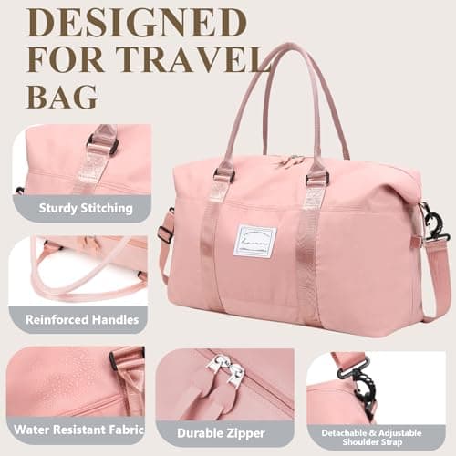 VMIKIV Sports Gym Bag Womens Travel Duffle Bag Mens Weekend Cabin Bags for Overnight,Hospital,Undearseat Carry on Hand Luggage for Easyjet,for Ryanair,for Vacation,Shopping,Casual — view 6