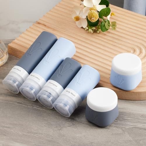 INSFIT Silicone Travel Bottles Set, 6 Pack Toiletry, Leakproof Travel Accessories for Women, Airplane Essentials — view 5