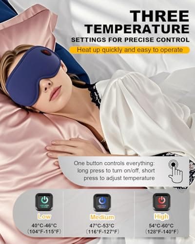 COMOIL Cordless Heated Eye Mask, Rechargeable Warm Compress for Dry Eyes — view 3
