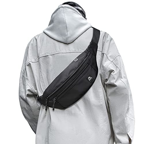SZSYCN Crossbody Sling Bag for Women Fanny Pack with D Ring Waterproof Waist Bag for Phone and Keys Lightweight Fanny Pack with Adjustable Strap Belt Bags for Women Running Bumbags for Dog Walking