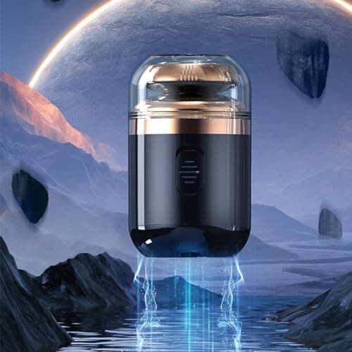 Portable Electric Shaver Pocket Size Washable Beard Nose Hair Trimmer Rechargeable Men for Home, Car, Travel Replacements — view 3
