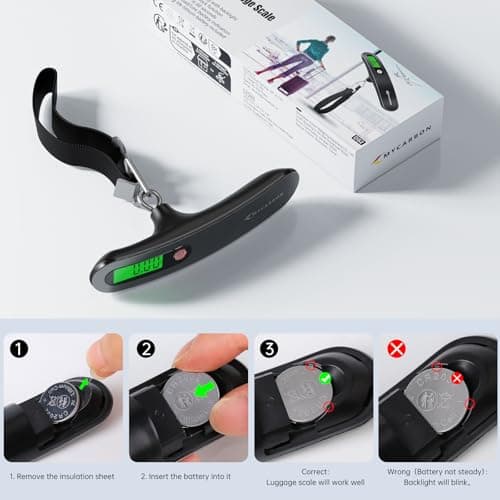 MYCARBON Luggage Scale Portable Digital Weight Scale 110lb/50Kg Capacity — view 5