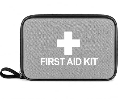 First Aid Travel Kit, Compact 45 Piece Holiday Travel Essentials, Camping, Car, University, Home, Emergency, Water Resistant Case, Lightweight, Space Saving — view 3
