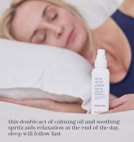 This Works Deep Sleep Pillow Talk Kit - Gift Set with Deep Sleep Pillow Spray 75 ml and Stress Check Roll On 5 ml - Self Care and Sleep Gifts for Women — view 4