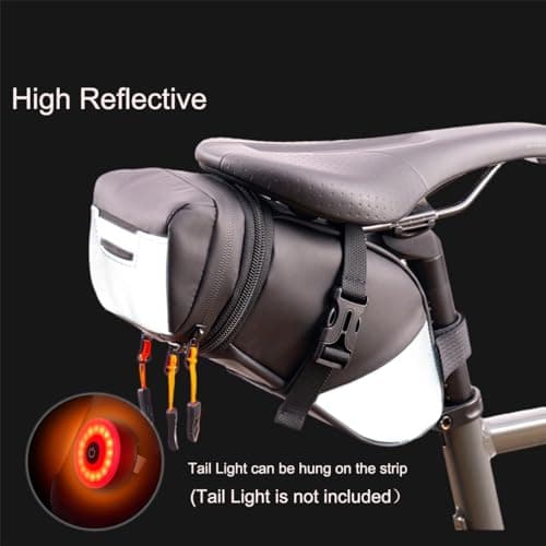 CCKOLE Bicycle Saddle Bag with Reflective, Waterproof, Expandable Large Capacity for Bike Storage, 24031001-2 — view 4