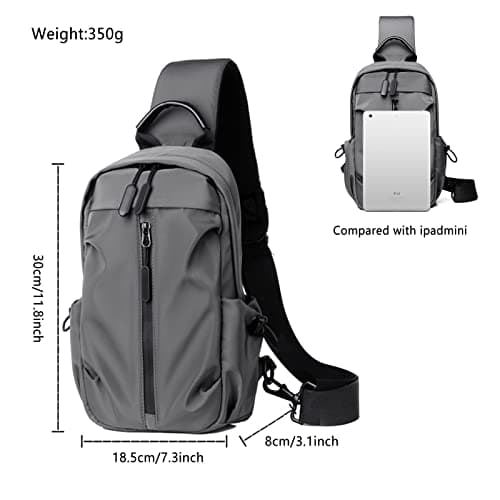 Long Keeper Lightweight Sling Backpack – Unisex Chest bag Crossbody Backpack with USB Port, One Strap Sling Shoulder Bag Travel Sports Gym day pack Backpack — view 2