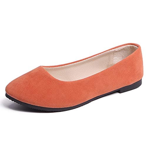 Generic Women's Ballet Flat Comfortable Walking Shoes, Orange, 5 UK — view 3