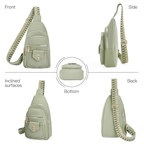 GAEKEAO Sling Bag Crossbody Bags for Women Vegan Leather Fanny Pack Chest Travel Anti Theft Purse Shoulder Bag Handbags Gifts — view 6
