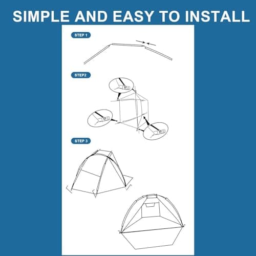 With Sun Shade with Pegs, Portable, Instant Set Up and Windproof — view 5