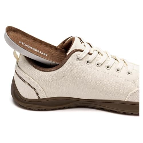 HOBIBEAR Barefoot Shoes for Men Women Wide Toe Minimalist Trainers Unisex Canvas Non-Slip Walking Shoes(Khaki,UK 13) — view 3