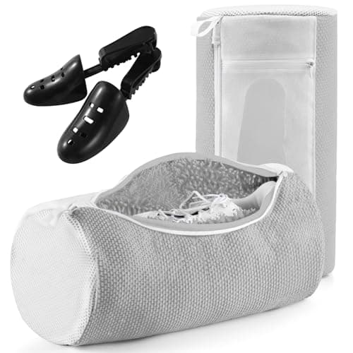 Teletrogy Shoe Washing Machine Bag 2 Pcs with Shoe Trees And Net Pockets