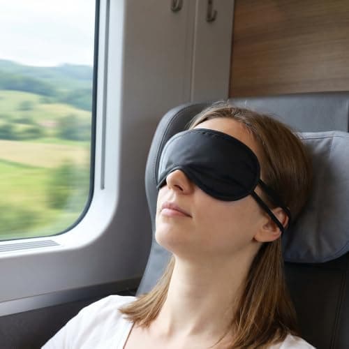 6 Pack Sleep Eye Blindfold Shade Cover, Sleeping Blindfold for Men & Women, Suitable for Lunch Break,Travel,on The Plane Usage (Black) — view 6