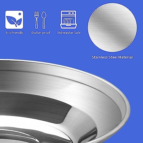 MOUFIER Outdoor Camping Cutlery Set Stainless Steel Tableware Mess Kit Includes Plate Bowl Cup Spoon Fork Knife in Mesh Bags for Camping Backpacking & Hiking for 1 Person, Silver (M028) — view 6