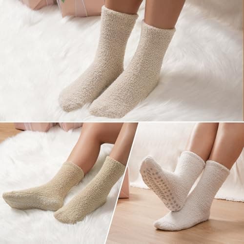 Caldodo Women's Fluffy Slipper Socks, Winter Warm Bed Socks for Ladies — view 2