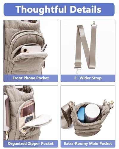 Water Bottle Holder with Strap 30/32 oz, Crossbody Water Bottle Carrier Bag — view 6