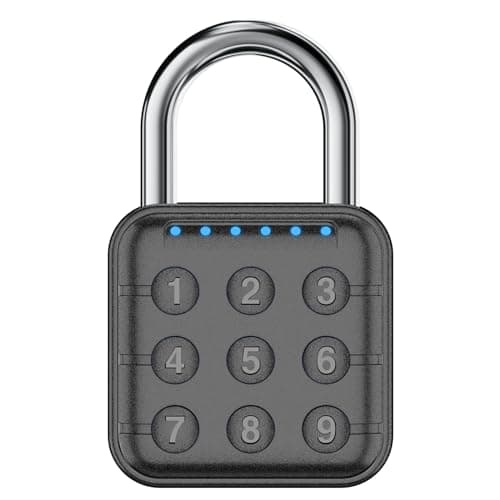 SURPN 6 Digital Combination Lock, Gym Locker Lock, Electronic Password Padlock, IP67 Waterproof, Support Multi-User Code, with Stainless Steel Shackle, for Gym, School, Garage, Travel, Outdoor