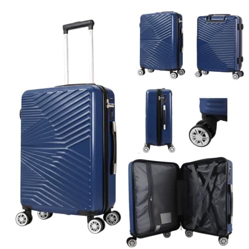 Underseat 45 X 36 x 20 cm Travel Trolley Case with Detachable Wheels (T-HC-US-1811) (Navy)