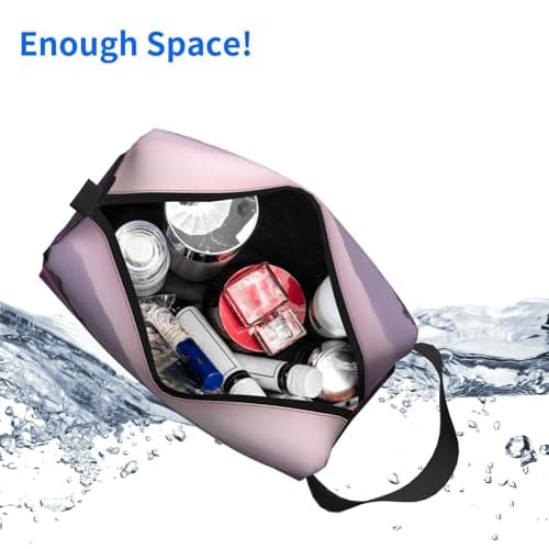 Toiletry Bag for Women Men Dopp Kit Travel Makeup Bag Make Up Organizers Cosmetic Bag Lavender Fields Hanging Toiletry Bag Shaving Bag with Large Capacity for Travel — view 4