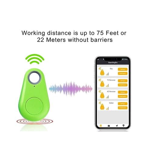 Wireless Bluetooth 4.0 Key Finder | Smart Wireless Anti Lost Key Tracker | Wireless Locator and GPS Integration |Tracker for Kids Phone Car Wallet Luggage Pet children bags suitcases (GREEN) — view 6