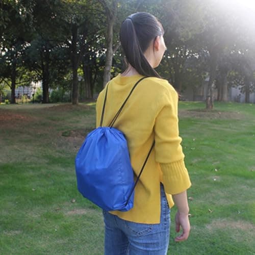 2pcs Waterproof Drawstring Shoe Bag for Swimming Travel Two Pack Blue — view 6