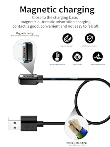 Charger Cable for LOBKIN X17,toergy Fast Charging USB Cable with Magnetic Attachment,Durable Lightweight Design,Portable Silicone Travel Storage Bag Included — view 2