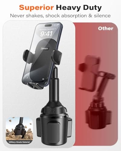 APPS2Car Cup Holder Phone Mount, Cup Phone Holder with Quick Extension Long Arm, Adjustable Universal Cupholder Mobile Mounts for Mercedes SUV Van, Compatible with All Cell Phone iPhone — view 4