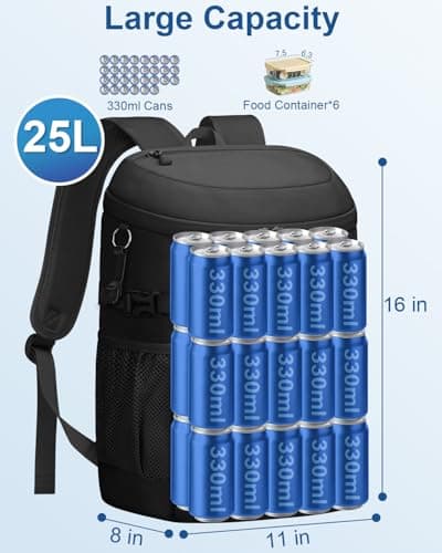 Cooler Backpack Insulated Leakproof Soft Cooler Bag Ice Chest for Women — view 5