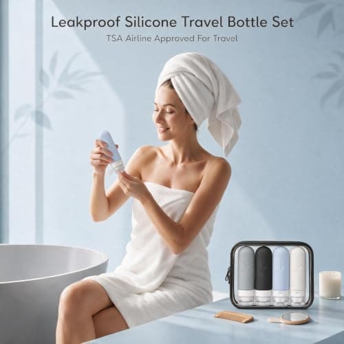 Boyfield Travel Bottles for Toiletries,18 pack Silicone Set essentials — view 6