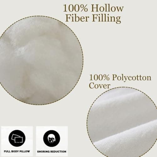 LOOMERIG 12ft U-Shaped Body Pillows – Full Body Support Pregnancy Pillow for Neck, Back & Legs, Ergonomic Comfort, Soft Polyester Filling, Machine Washable Cover — view 3