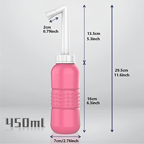 2PCS-Pack Portable Bidet Travel Bidets + Green Backpacking Bidet Camping Bidet Squirt Bottle for Hygiene Bathroom, with Waterproof Cap + Storage Bag,Perineal Bottle for Postpartum Care — view 3