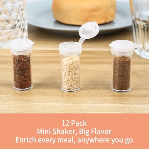 12pcs Mini Travel Salt and Pepper Shakers Set Mini Plastic Pepper Shakers — view 5