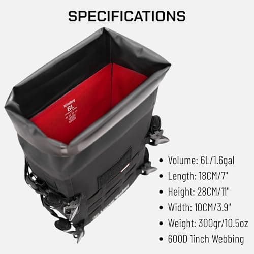 Lone Rider MiniBag 6L Waterproof Crash Bar Bag for Adventure Motorcycles — view 3