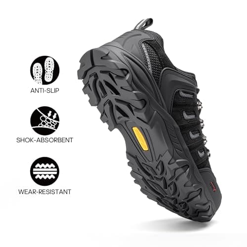 NORTIV 8 Men's Hiking Shoes,Black/Grey,10 — view 4