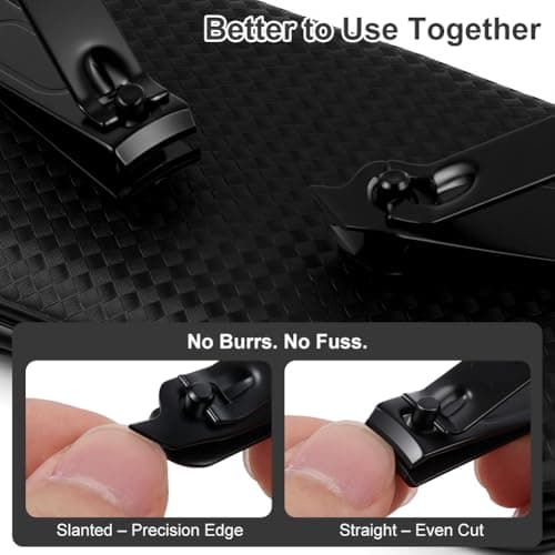 ALIIP Professional Manicure Set,10-Piece Stainless Steel Nail Clipper Kit with Leather Case, Portable Travel Nail Care Set for Women & Men, Press-Lock Design for Home & Gifting,Red — view 3