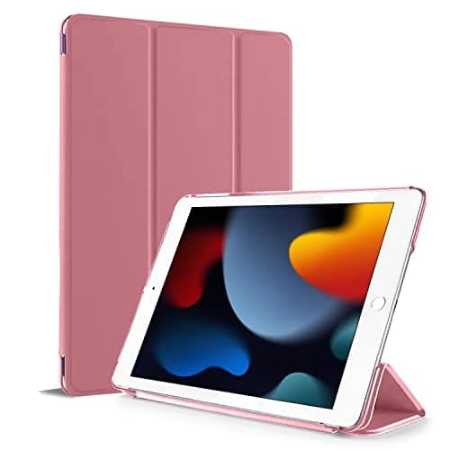 For Apple iPad 10.2 inch 9th/ 8th/ 7th Generation, Smart Magnetic Stand Case, Leather Cover with Magnetic Closure, Anti-Scratch and Lightweight Case (2021/2020/2019) (Rose Gold)