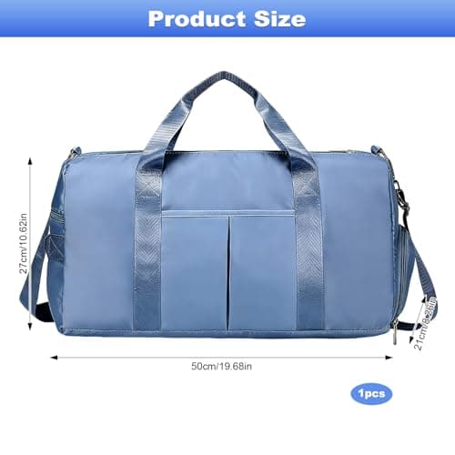 Sports Gym Bag, 28L Sports Gym Bag Duffle Bag Waterproof Gym Bag(Blue) — view 2