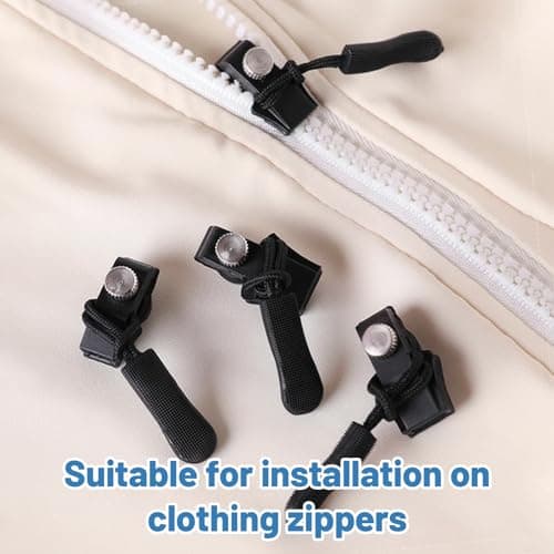 18 Pcs Zip Repair Kit, 3 Sizes Universal Replacement Zipper Repair, Removable Universal Zipper Repairer, Black Instant Zip Fixer Set for Jackets Bags Clothing Luggage Jeans — view 5